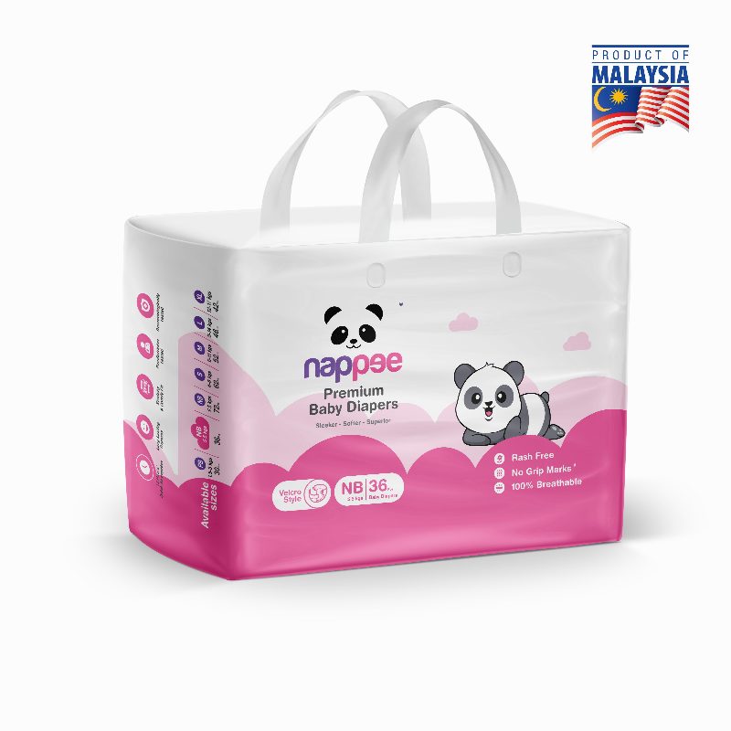 NAPPEE Imported Premium Newborn Diapers - Tape & Velcro (NB, up to 5 kg), Pack of 36 — buy on Amazon India