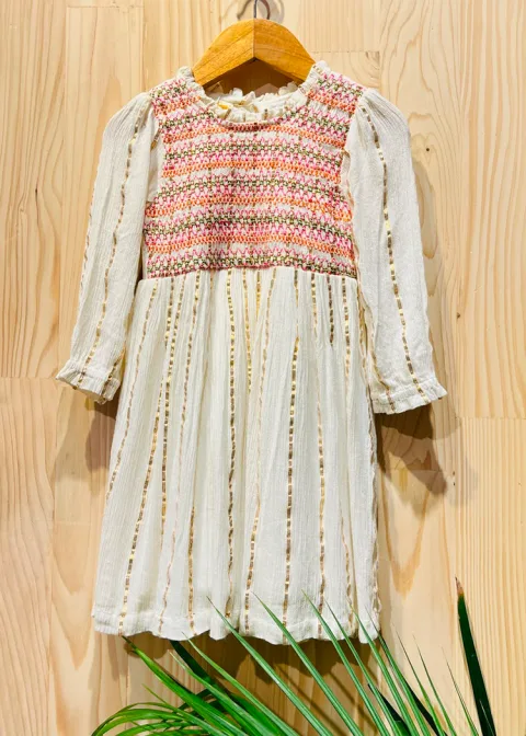 Girls Dress Gaya FS Gold Stripe