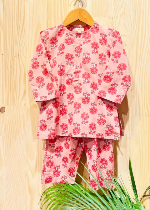 Girls Kurta Set SG Sohna Pink