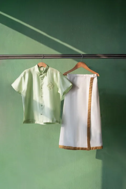 Kolam Shirt & Mundu Set