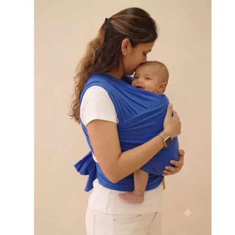 Royal Blue Full Stretch Hybrid Wrap(Tiny Baby Hybrid Wrap) 4.6 metres