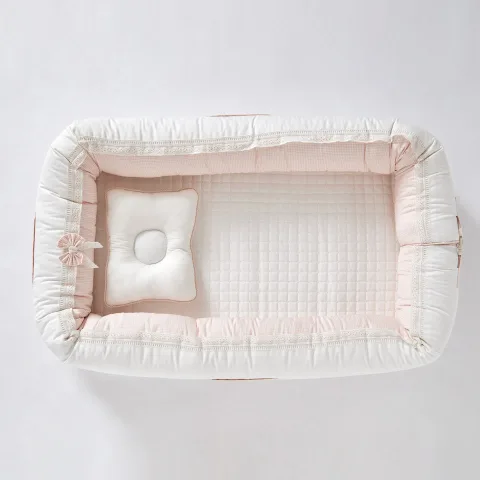 Pink Checks Newborn Baby Nest