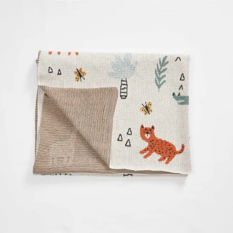 Safari Cotton Knitted Blanket