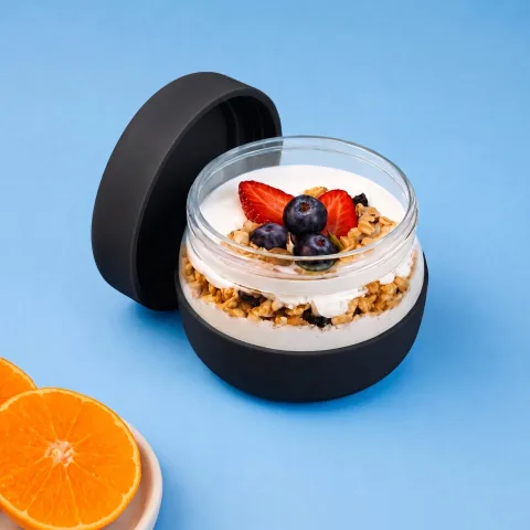 Meal Pod Glass Lunch box - Classic Black