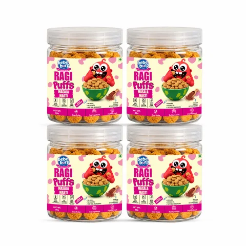 Ragi Masala Masti Kids Puffs (50GM x 4 Pack) (200gm)