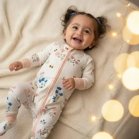 Blossoms Bamboo Zipsuit