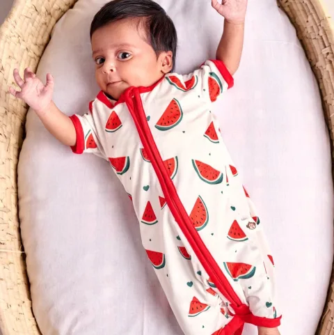 Watermelon Bamboo Romper