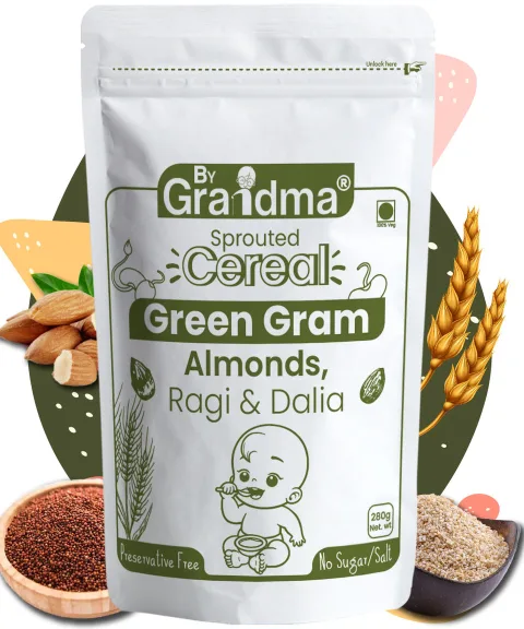 Ragi, Green Gram, Dalia Almonds Porridge Mix