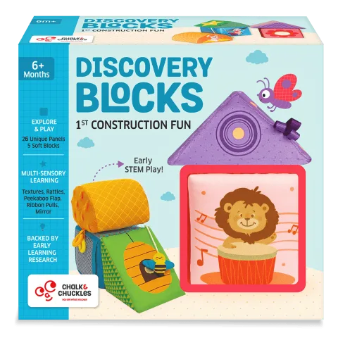 Discovery Blocks - Soft Plush Sensory Baby Toy, 6 Months+