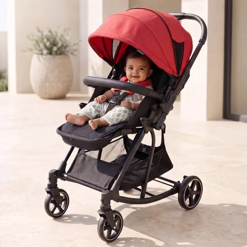 Baby Stroller Cum Rocker (0–3 Years) Reversible Handle
