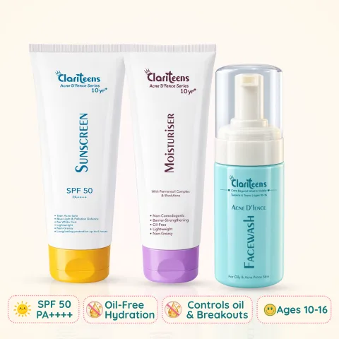 Acne D'fence Complete Care kit — Facewash, Moisturiser and Sunscreen
