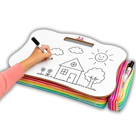 Portable Lap Desk with Cushion & Dry Erase Whiteboard