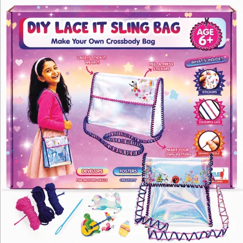 DIY Lacing & Sticker Sling Bag Kit