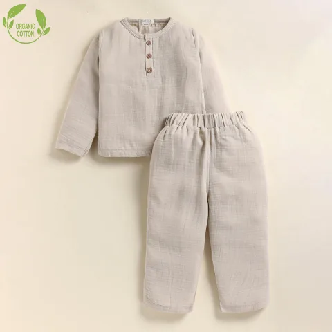 Oatmeal Organic Cordset Boy Version