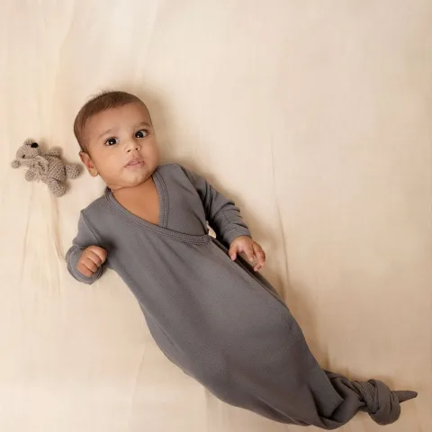 Aqua Organic Kimono Gown