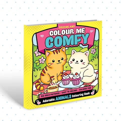 Colour Me Comfy: Adorable Animals – Easy and Relaxing Animal Colouring Book for All Ages with Bold, Cute and