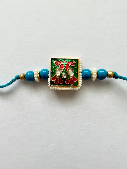 "Mayur" Meenakari Rakhi