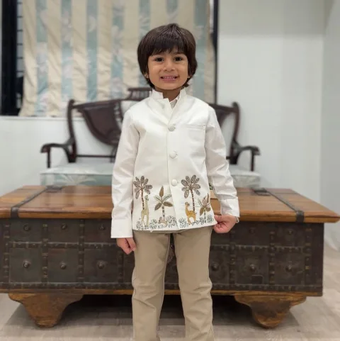 The Eden Hand worked Koti , Shirt and Trouser Set