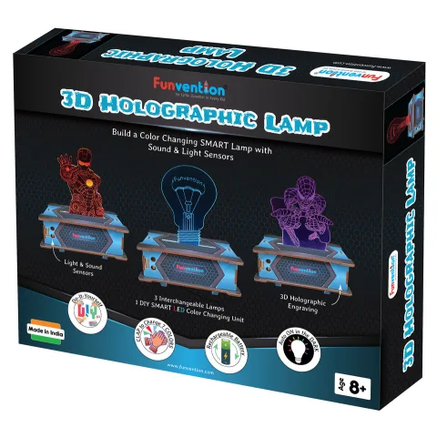 3D Holographic Superhero Smart Lamp DIY STEM Activity Kit for Kids