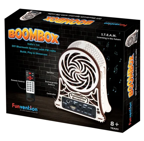 Boombox Portable DIY Bluetooth Speaker with FM Radio Kit for Kids (8+ Years)