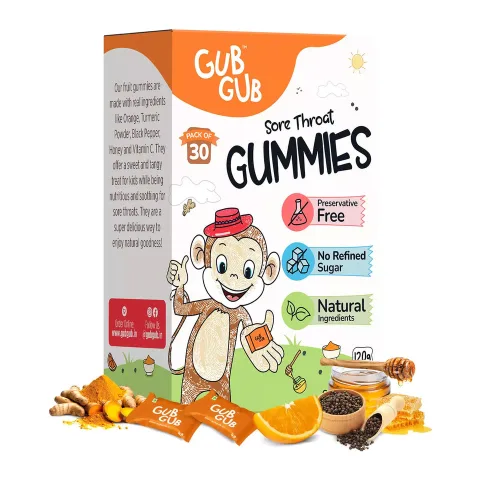 Sore Throat Orange Gummies