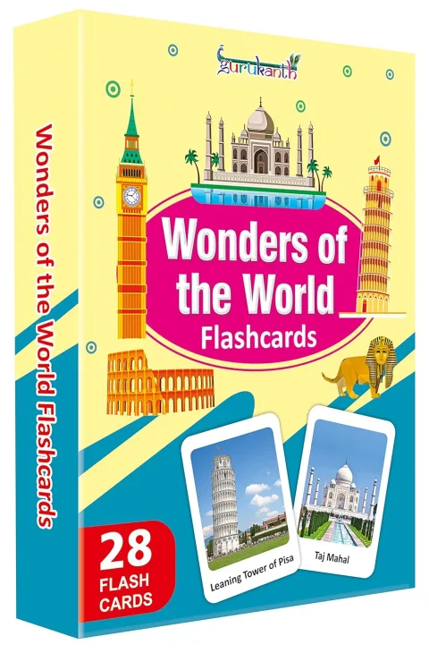 Gurukanth® Premium Wonders of The World Flash Cards for Kids Early Learning