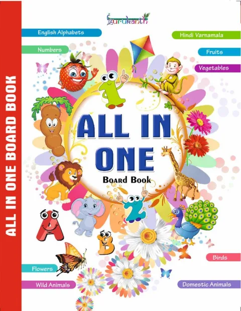 All In One Learning Board Book For Kids Learning & Educational Book (Board Book, Gurukanth)