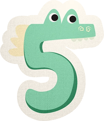 Small 5 Sticker