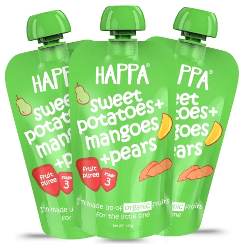 Happa Organic Baby Food Sweet Potato Mango and Pear Puree
