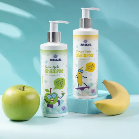 Complete Hair Care Duo (Green Apple Shampoo + Banana Pulp Shampoo)- Healthy Hair & Fresh Scalp (250 ml each )