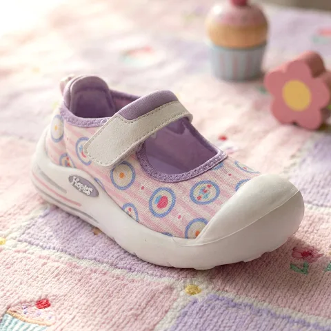 EasyFlex Girls Pink Strawberry Mary Janes