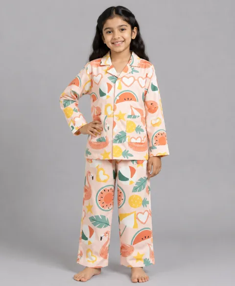 Flamingo Print Nightsuit