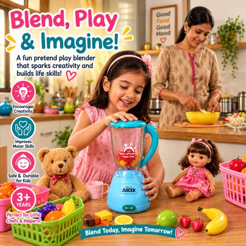 iLearnNGrow Pretend Play Juicer Mixer Toy for Kids