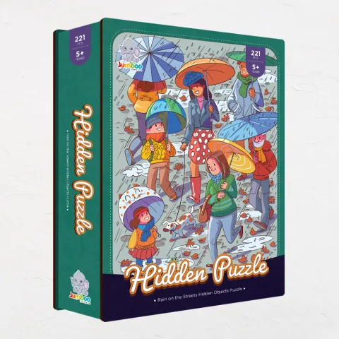 Rain on the Streets hidden objects puzzle perfect for the curious kids