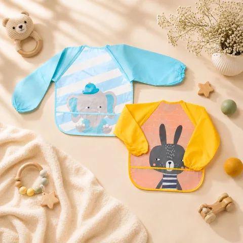 Snuggly Ears Baby Full Bibs - Pack of 2