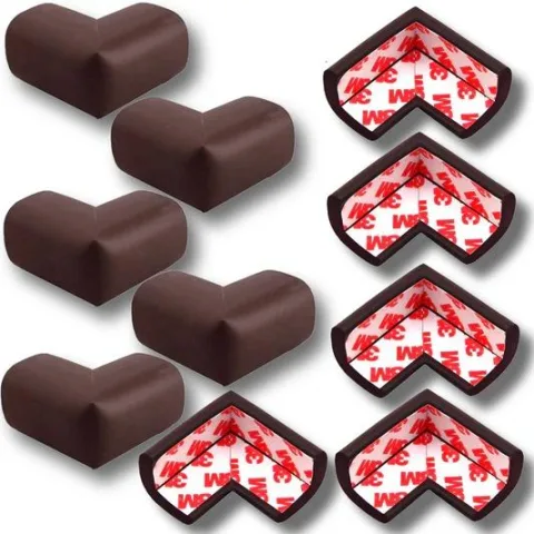 Kiddough Baby Proofing Corner Guards - Pack of 10 Brown