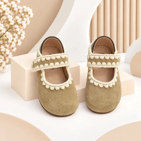 Rosie Lace Mary Jane - Beige
