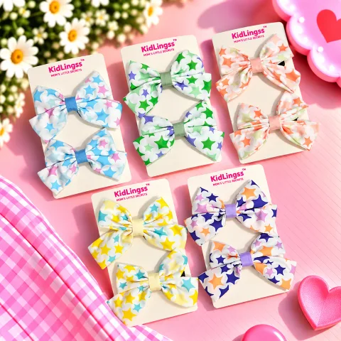 All Stars Korean Set Of 2 Hair Clips