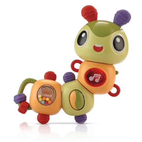 LuvLap Toy Ringing Caterpillar, Dancing Caterpiller Wind-Up Toys Activities for Preschool, Insect Toy for
