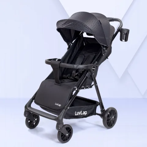 Comfy Baby Stroller, Pram for 0 to 3 Years, New Born/Toddler/Kid (Black)