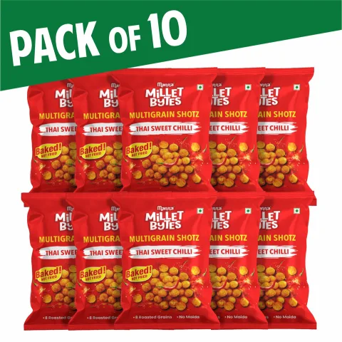 Millet Bytes Thai Sweet Chilli Pack of 10