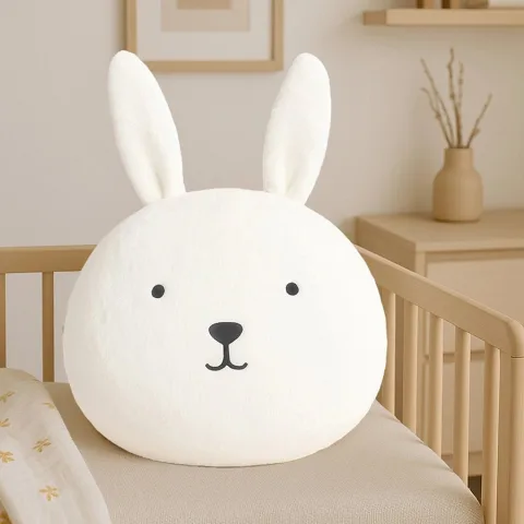 1Pk Polyester Rabbit Fur Cushion