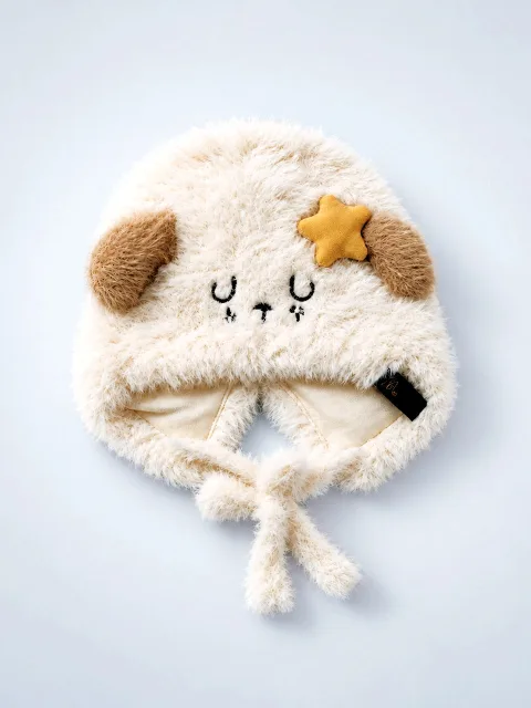 Winter Cap – Cream Puppy Baby