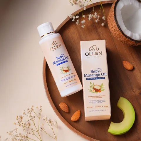 OLLEN Wood Cold Pressed Baby Massage Oil