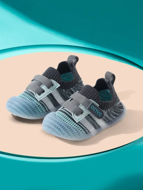 Smooth Toddler First-Step Shoes – Sea Green Knit (Unisex)