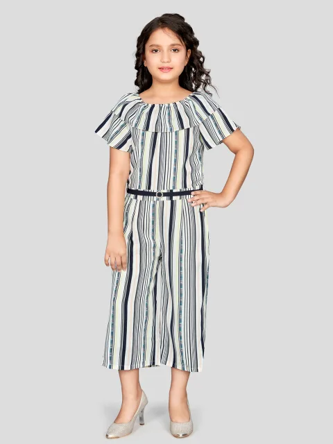 Girls Striped Jumpsuit 17603