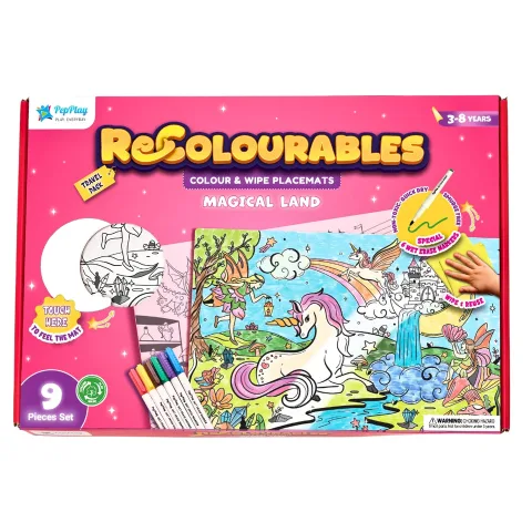 Recolourables Colour & Wipe Placemats - Magical Land