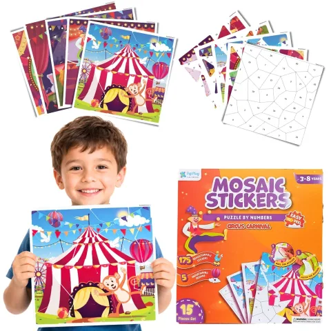 Mosaic Sticker by Number - Circus Carnival