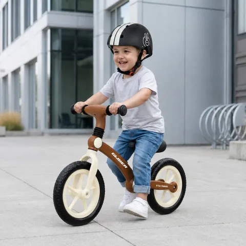 Glider Balance Bike for Kids with Adjustable PU Cushioned Seat, Puncture Proof EVA Wheels & Soft TPE Handles