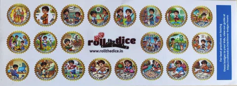 Bharat Achiever Badges - Indian Values Stickers Pack of 10 for Kids